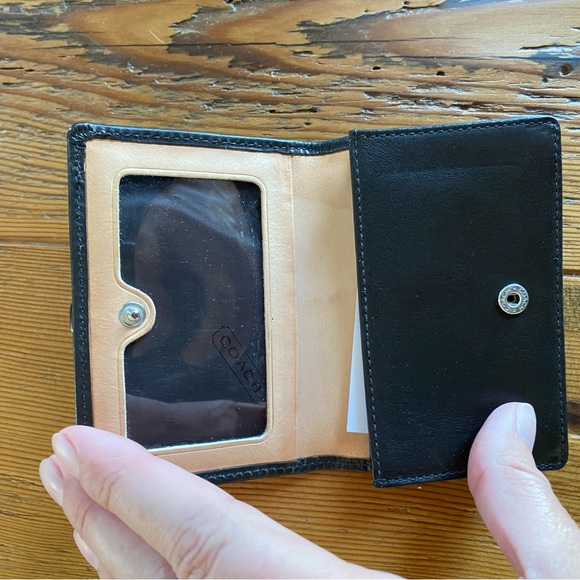 Coach Bags Coach Business Card Holder Red Fabric With Brown Leather Poshmark